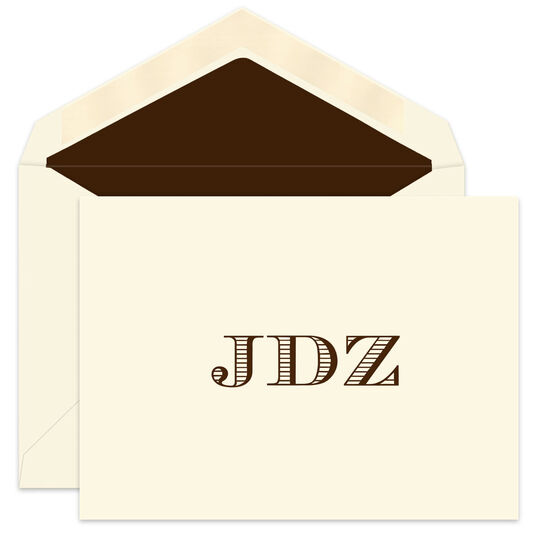 Classic Initial Folded Note Cards